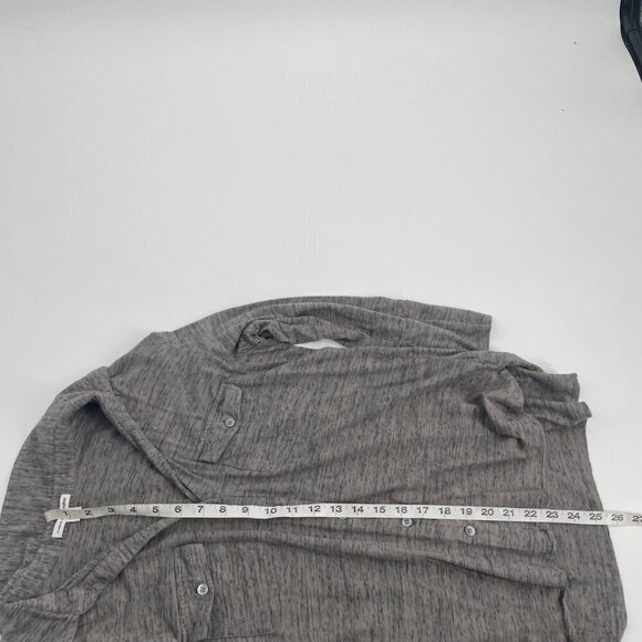 Standard James Perse Gray Melange Heathered Button Up Shirt Size 3 Womens Large - Picture 7 of 7